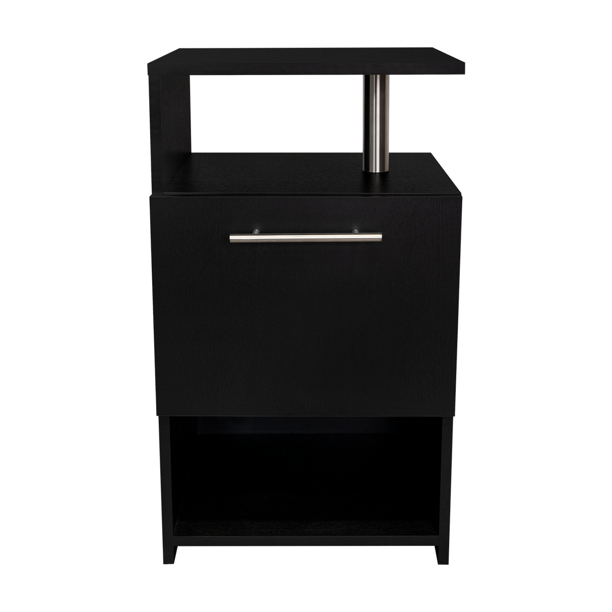 Mesa de Noche Jena Wengue 40x70cm con Un Cajón y con Tres Compartimientos - MESAS DE NOCHE | Bylmo