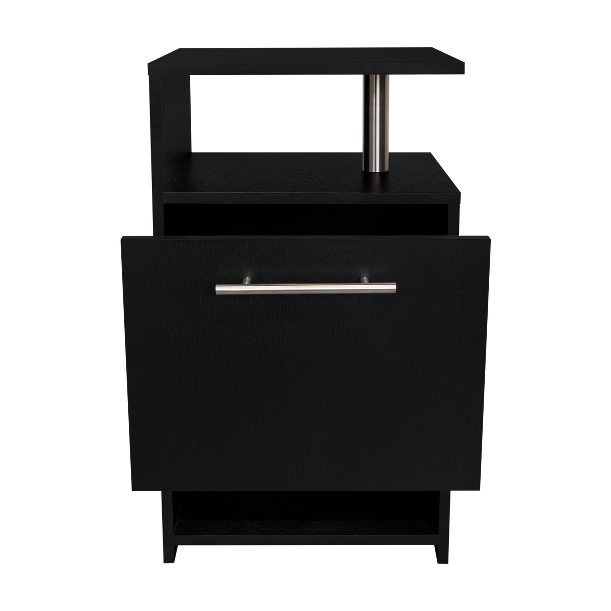 Mesa de Noche Jena Wengue 40x70cm con Un Cajón y con Tres Compartimientos - MESAS DE NOCHE | Bylmo