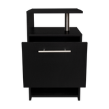 Mesa de Noche Jena Wengue 40x70cm con Un Cajón y con Tres Compartimientos - MESAS DE NOCHE | Bylmo