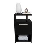 Mesa de Noche Jena Wengue 40x70cm con Un Cajón y con Tres Compartimientos - MESAS DE NOCHE | Bylmo