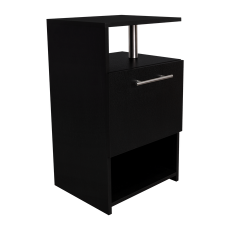 Mesa de Noche Jena Wengue 40x70cm con Un Cajón y con Tres Compartimientos - MESAS DE NOCHE | Bylmo