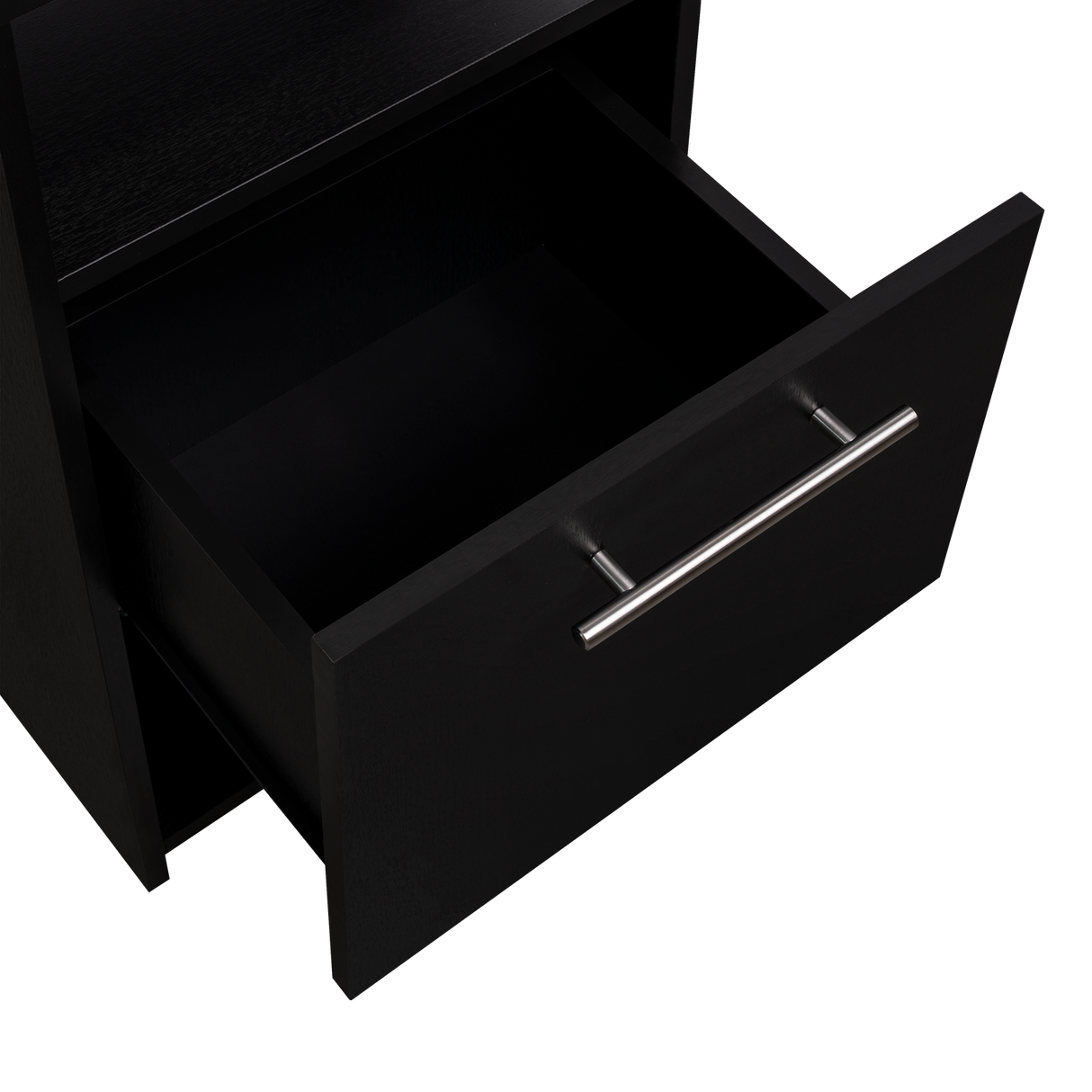 Mesa de Noche Jena Wengue 40x70cm con Un Cajón y con Tres Compartimientos - MESAS DE NOCHE | Bylmo