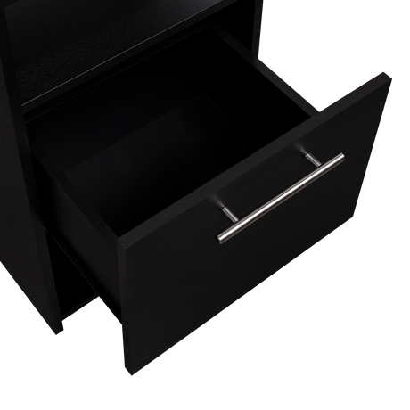 Mesa de Noche Jena Wengue 40x70cm con Un Cajón y con Tres Compartimientos - MESAS DE NOCHE | Bylmo