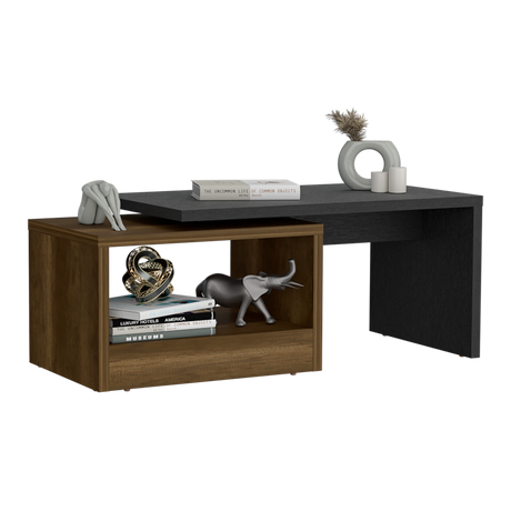 Mesa de Centro Kaia Wengue 100.2x40cm Rectangular con Compartimiento - MESAS DE CENTRO | Bylmo