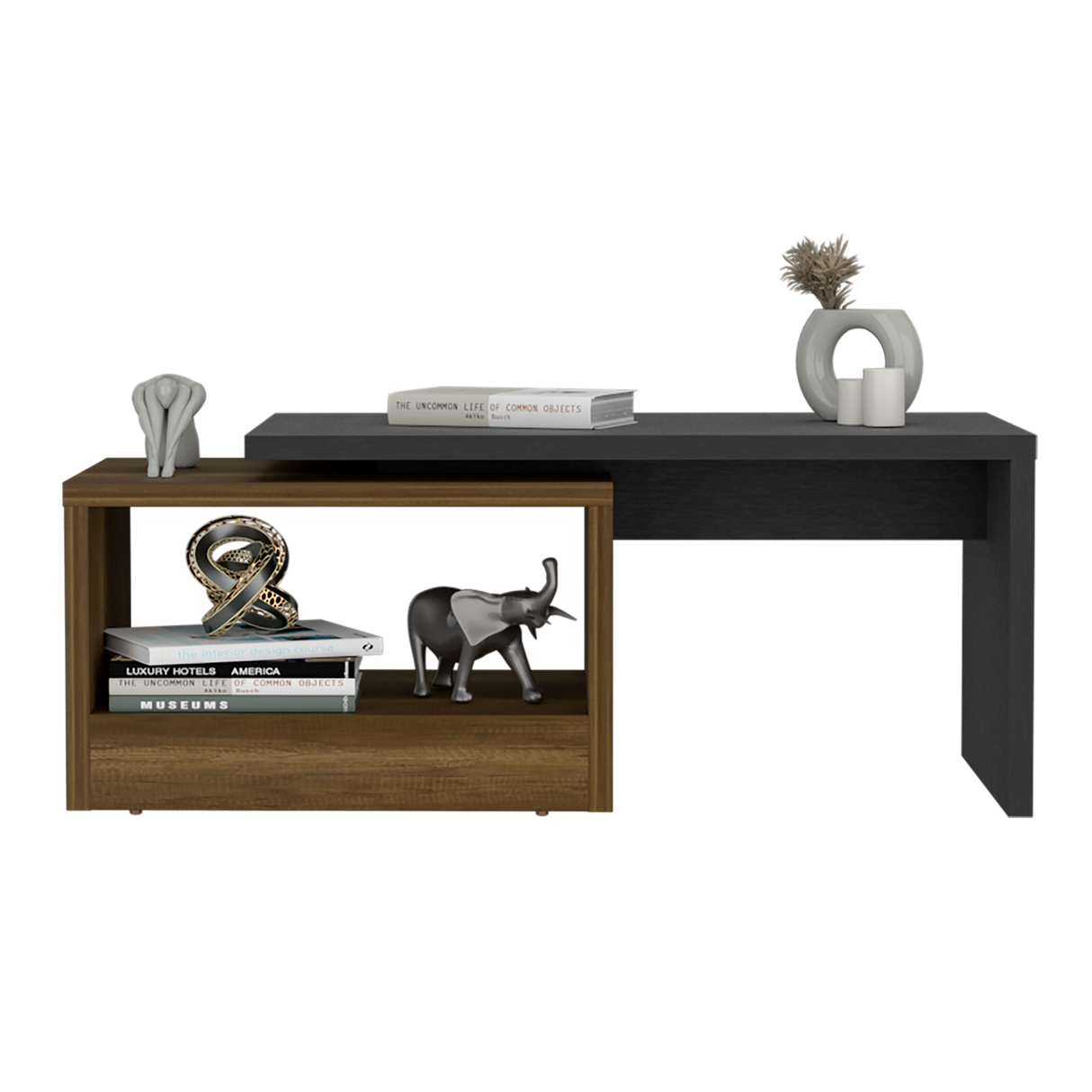 Mesa de Centro Kaia Wengue 100.2x40cm Rectangular con Compartimiento - MESAS DE CENTRO | Bylmo