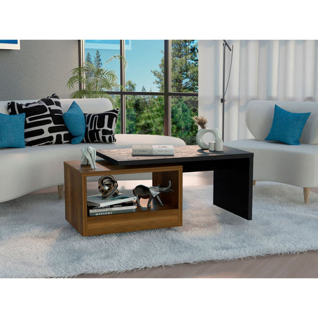 Mesa de Centro Kaia Wengue 100.2x40cm Rectangular con Compartimiento - MESAS DE CENTRO | Bylmo