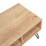 Mesa de Centro Vassel Duna 101x40cm Rectangular con Compartimiento y con Patas - MESAS DE CENTRO | Bylmo