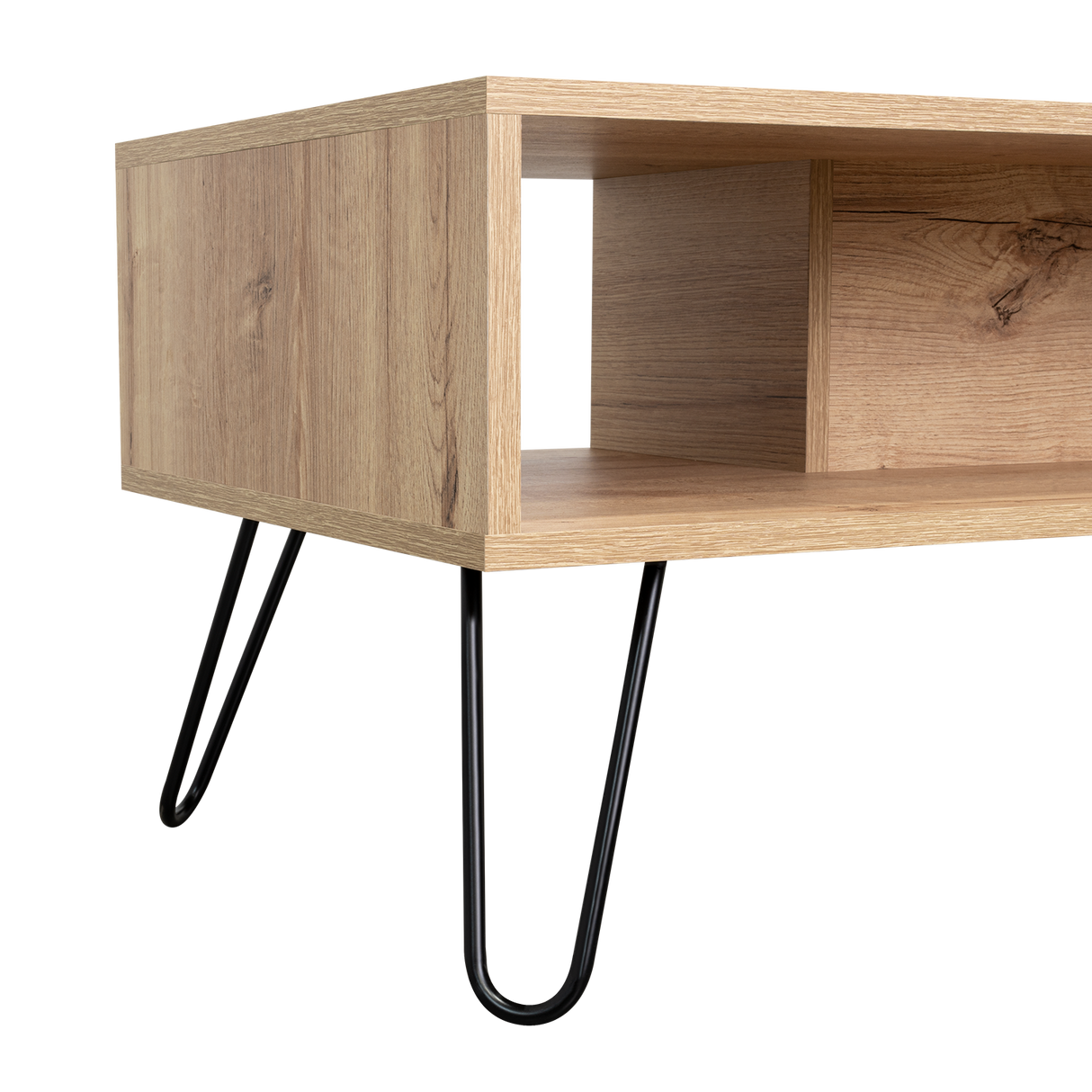 Mesa de Centro Vassel Duna 101x40cm Rectangular con Compartimiento y con Patas - MESAS DE CENTRO | Bylmo