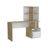 Escritorio Vance Blanco 140x140cm con Organizadosr de Libros - ESCRITORIOS | Bylmo