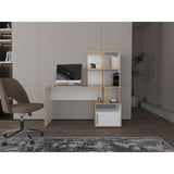 Escritorio Vance Blanco 140x140cm con Organizadosr de Libros - ESCRITORIOS | Bylmo