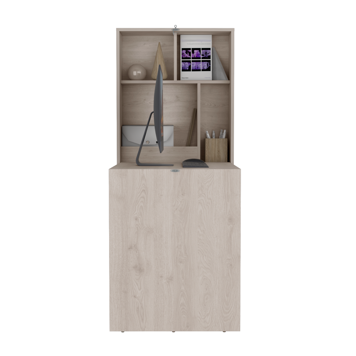 Escritorio Plegable Klapar Ceniza 60x72.7cm Flotante sin Cajones - ESCRITORIOS | Bylmo