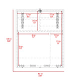 Escritorio Plegable Klapar Ceniza 60x72.7cm Flotante sin Cajones - ESCRITORIOS | Bylmo