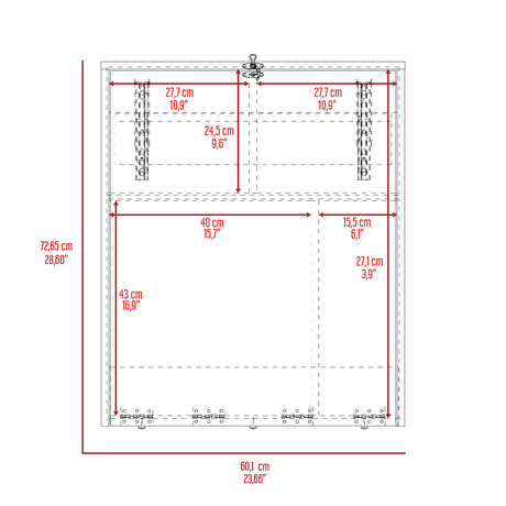 Escritorio Plegable Klapar Ceniza 60x72.7cm Flotante sin Cajones - ESCRITORIOS | Bylmo