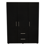 Closet Baru Wengue 135x180cm con Cuatro Puertas y con Dos Cajones - CLOSETS | Bylmo
