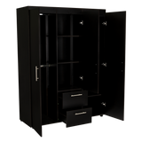 Closet Baru Wengue 135x180cm con Cuatro Puertas y con Dos Cajones - CLOSETS | Bylmo