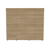 Closet Dassel Blanco y Fresno Europeo 230x200cm con Cuatro Puertas y con Dos Cajones - CLOSETS | Bylmo