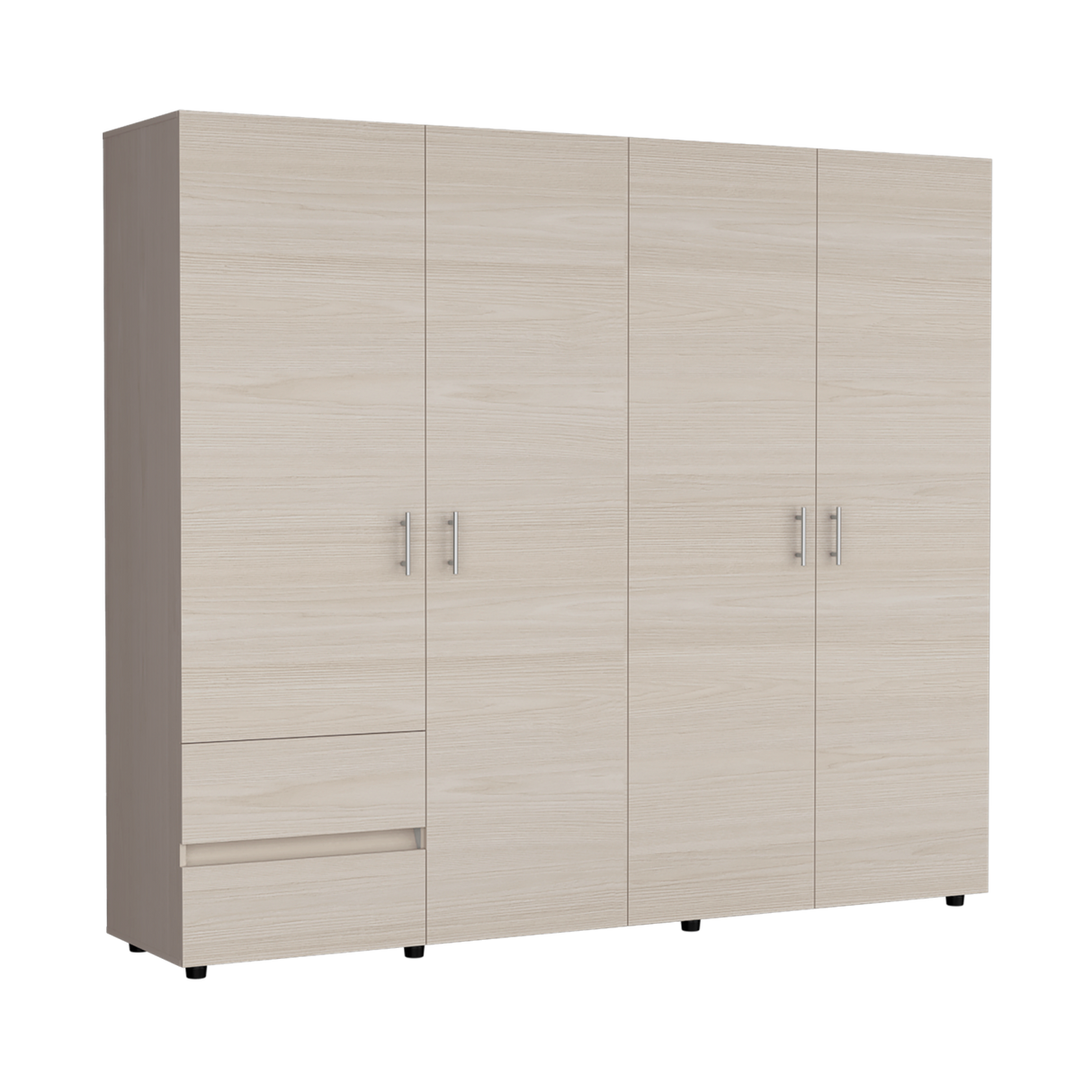 Closet Dassel Niebla y Blanco 230x200cm con Cuatro Puertas y con Dos Cajones - CLOSETS | Bylmo