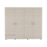 Closet Dassel Niebla y Blanco 230x200cm con Cuatro Puertas y con Dos Cajones - CLOSETS | Bylmo