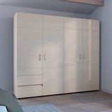 Closet Dassel Niebla y Blanco 230x200cm con Cuatro Puertas y con Dos Cajones - CLOSETS | Bylmo