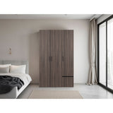 Closet Kenvil Milan y Wengue 120x200cm con Tres Puertas y con Un Cajón - CLOSETS | Bylmo