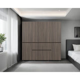 Closet Siruela Milan y Wengue 200x200cm con Ocho Puertas y con Cuatro Cajones - CLOSETS | Bylmo