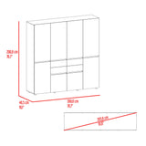 Closet Siruela Milan y Wengue 200x200cm con Ocho Puertas y con Cuatro Cajones - CLOSETS | Bylmo