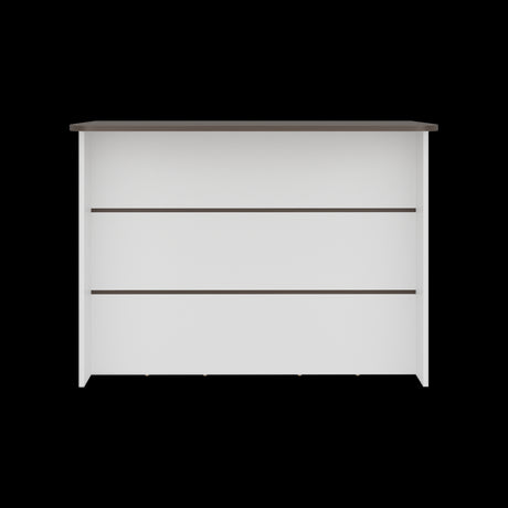 Barra de Cocina Fendi Blanco y Milan 120x90cm con Dos Compartimientos - BARRAS Y MUEBLES AUXILIARES | Bylmo