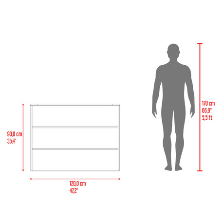 Barra de Cocina Fendi Blanco y Milan 120x90cm con Dos Compartimientos - BARRAS Y MUEBLES AUXILIARES | Bylmo