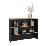 Barra de Cocina Fendi Wengue y Fresno Europeo 120x90cm con Dos Compartimientos - BARRAS Y MUEBLES AUXILIARES | Bylmo