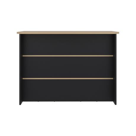 Barra de Cocina Fendi Wengue y Fresno Europeo 120x90cm con Dos Compartimientos - BARRAS Y MUEBLES AUXILIARES | Bylmo