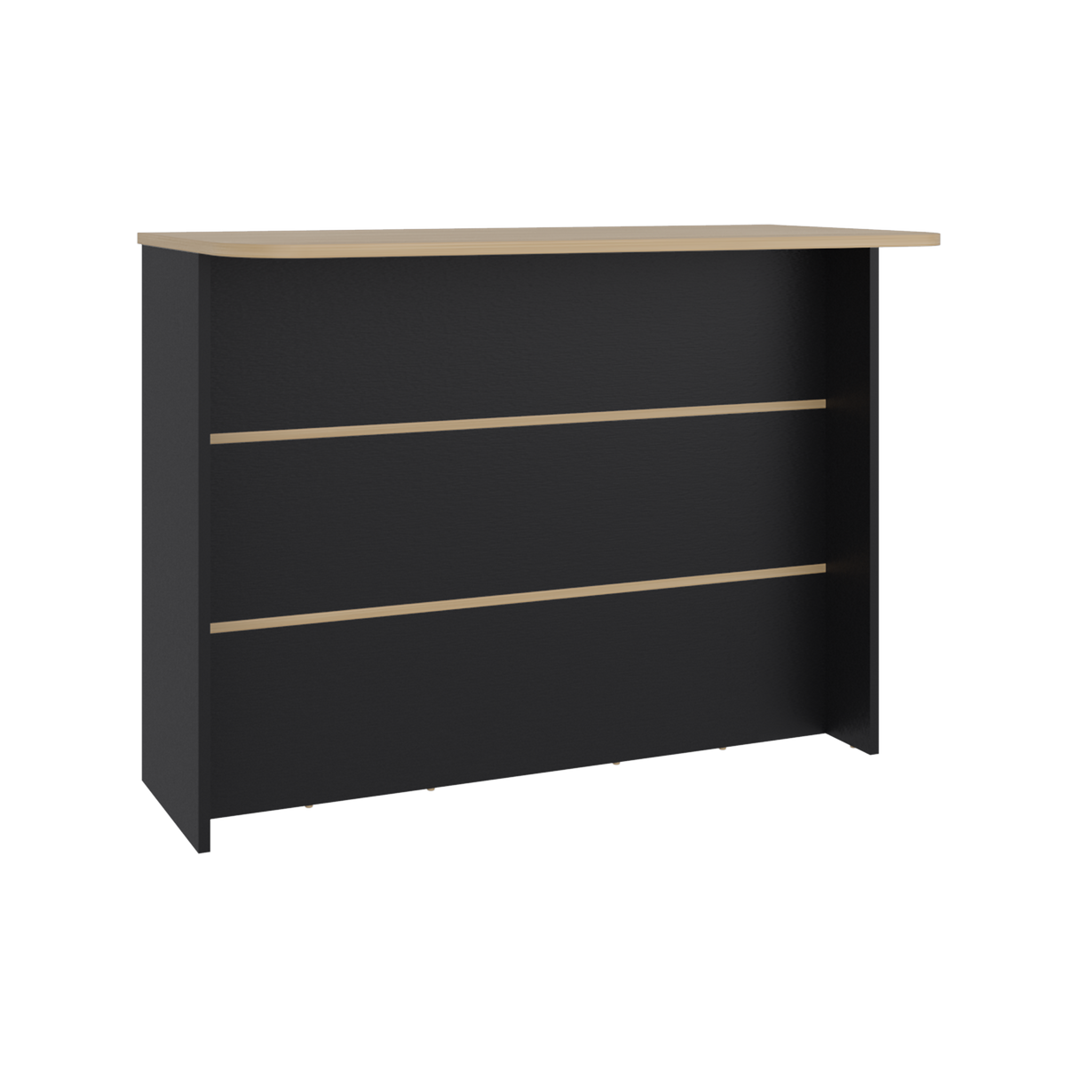 Barra de Cocina Fendi Wengue y Fresno Europeo 120x90cm con Dos Compartimientos - BARRAS Y MUEBLES AUXILIARES | Bylmo