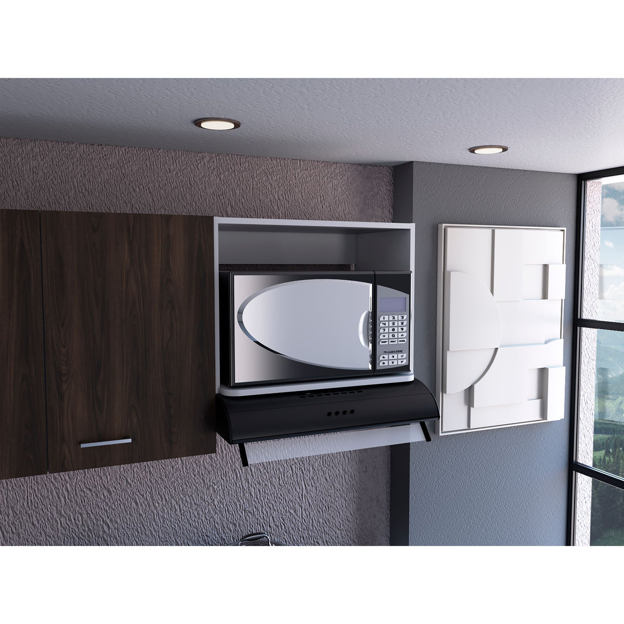 Mueble Auxiliar de Cocina Eco Blanco 60x45cm con Dos Compartimientos - BARRAS Y MUEBLES AUXILIARES | Bylmo