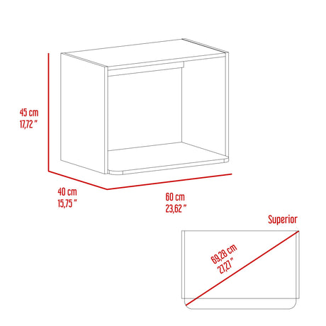 Mueble Auxiliar de Cocina Eco Blanco 60x45cm con Dos Compartimientos - BARRAS Y MUEBLES AUXILIARES | Bylmo