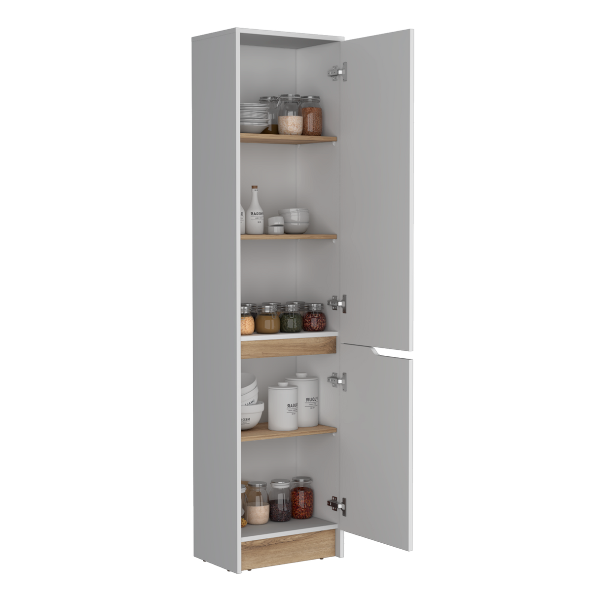 Alacena Soler Blanco 43x180cm con Dos Puertas - ALACENAS Y MUEBLES MICROONDAS | Bylmo