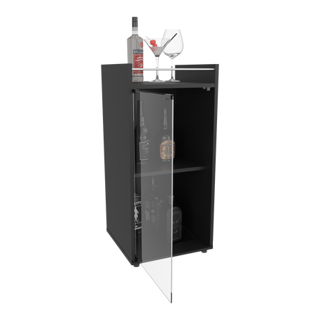 Mini Bar Theba Wengue 38.1x81.3cm con Dos Compartimientos y con Patas - BARES | Bylmo