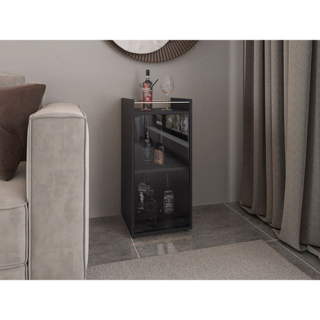 Mini Bar Theba Wengue 38.1x81.3cm con Dos Compartimientos y con Patas - BARES | Bylmo