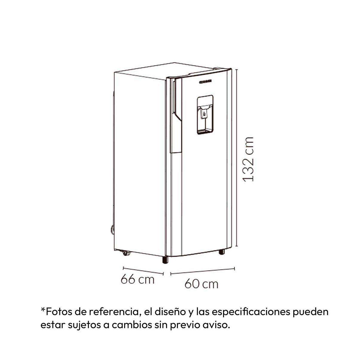 Nevera Challenger Lumina Gris Oscuro 60x132cm Frost De 239 Litros con Dispensador de Agua - NEVERAS | Bylmo