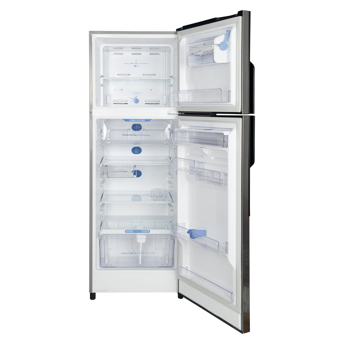 Nevera Challenger Lumina Gris Oscuro 60x163cm No Frost De 266 Litros con Dispensador de Agua