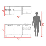 Cocina Preston Blanco y Bardolino 180x60cm con Meson de Acero Al Carbon Derecho y con Estufa - COCINAS | Bylmo
