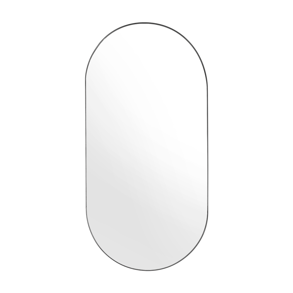 Espejo de Baño Gate Negro 50x3cm Ovalado con Marco En Pvc - ESPEJOS DE BANHO | Bylmo