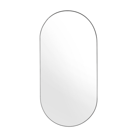 Espejo de Baño Gate Negro 50x3cm Ovalado con Marco En Pvc - ESPEJOS DE BANHO | Bylmo