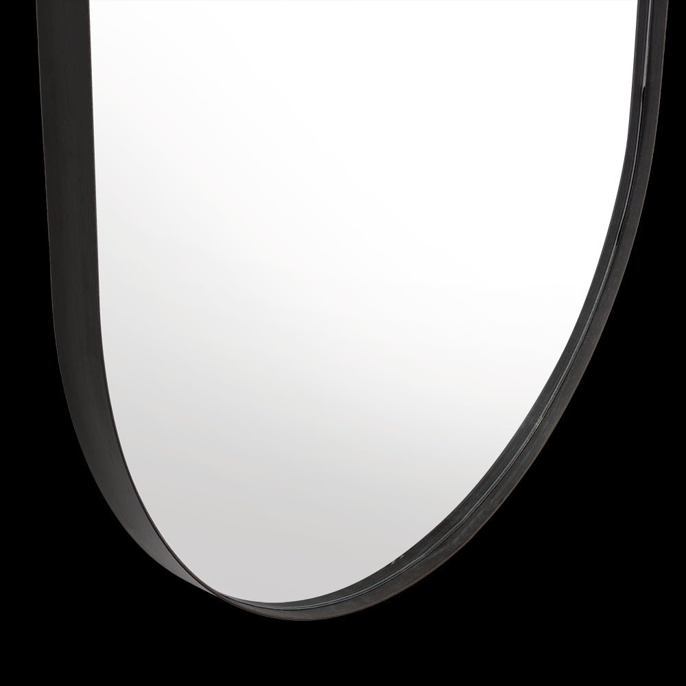 Espejo de Baño Gate Negro 50x3cm Ovalado con Marco En Pvc - ESPEJOS DE BANHO | Bylmo