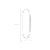 Espejo de Baño Gate Negro 50x3cm Ovalado con Marco En Pvc - ESPEJOS DE BANHO | Bylmo