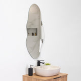 Espejo de Pared Praga Gris 50x1.9cm Asimetrico - ESPEJOS DE BANHO | Bylmo