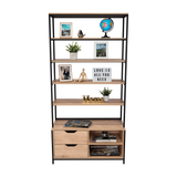 Estantería Wolfe Macadamia 100x205.2cm Rectangular con Nueve Compartimientos - BIBLIOTECAS Y ESTANTERIAS | Bylmo