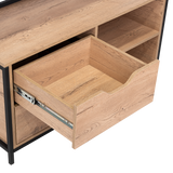 Estantería Wolfe Macadamia 100x205.2cm Rectangular con Nueve Compartimientos - BIBLIOTECAS Y ESTANTERIAS | Bylmo