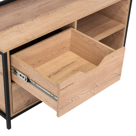 Estantería Wolfe Macadamia 100x205.2cm Rectangular con Nueve Compartimientos - BIBLIOTECAS Y ESTANTERIAS | Bylmo