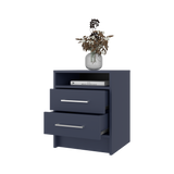 Mesa de Noche Eter Azul 40x50.7cm con Dos Cajones y un Entrepaño - MESAS DE NOCHE | Bylmo