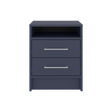 Mesa de Noche Eter Azul 40x50.7cm con Dos Cajones y un Entrepaño - MESAS DE NOCHE | Bylmo