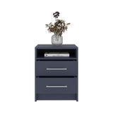 Mesa de Noche Eter Azul 40x50.7cm con Dos Cajones y un Entrepaño - MESAS DE NOCHE | Bylmo